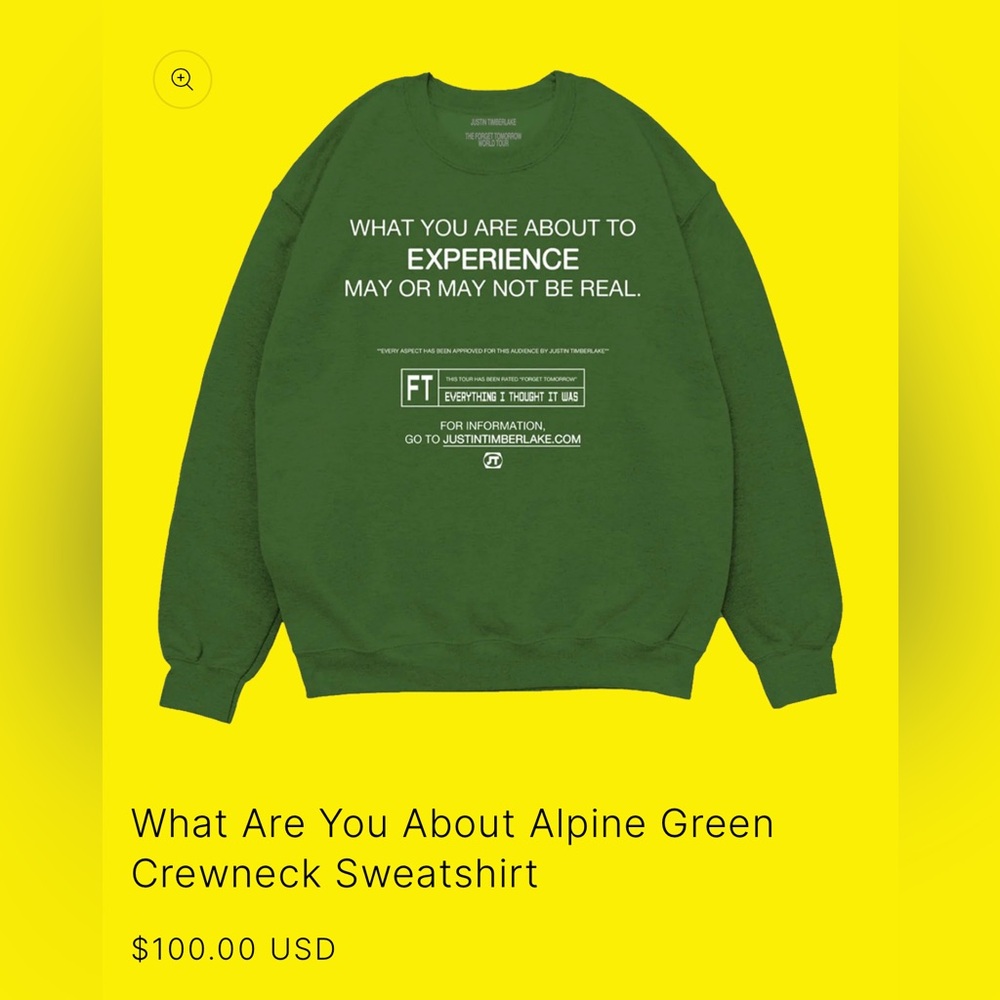 Justin Timberlake Tour Sweatshirt